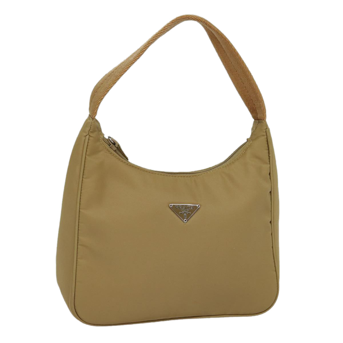 Luxury Prada Hand Bag Nylon Beige Silver  ep5650