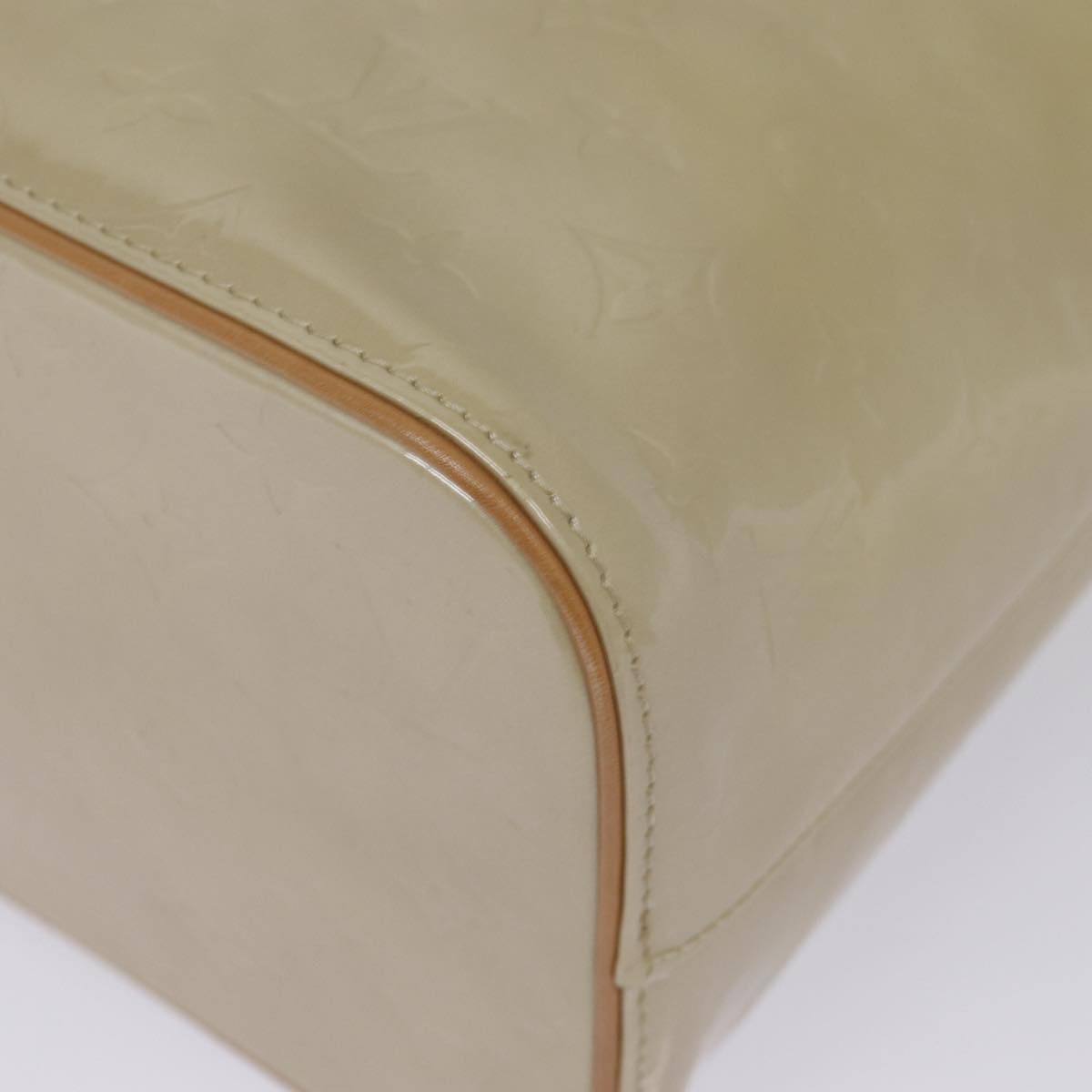 LOUIS VUITTON Monogram Vernis Houston Hand Bag Beige M91004 LV ep5657