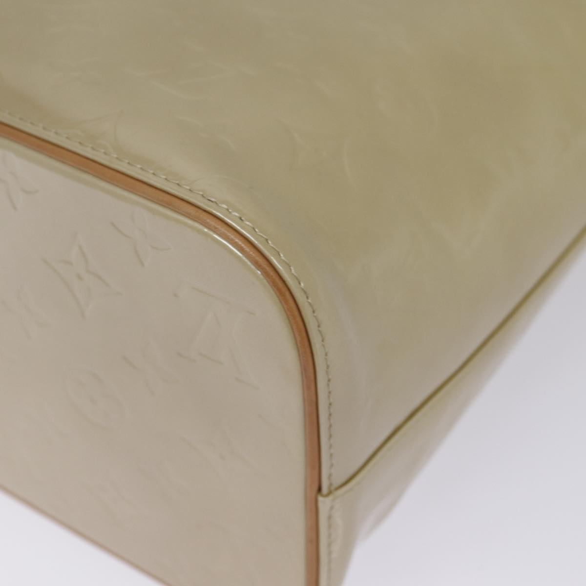 LOUIS VUITTON Monogram Vernis Houston Hand Bag Beige M91004 LV ep5657