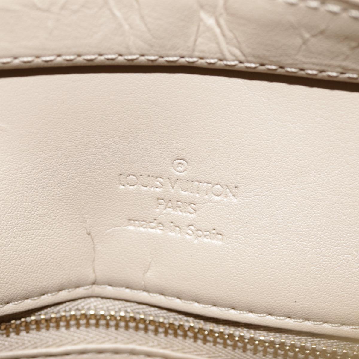 LOUIS VUITTON Monogram Vernis Houston Hand Bag Beige M91004 LV ep5657