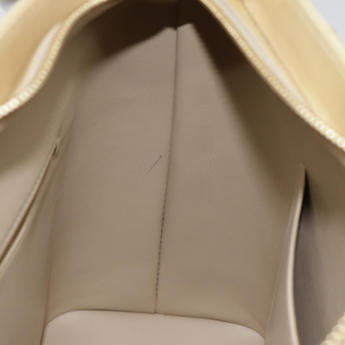 LOUIS VUITTON Monogram Vernis Houston Hand Bag Beige M91004 LV ep5657