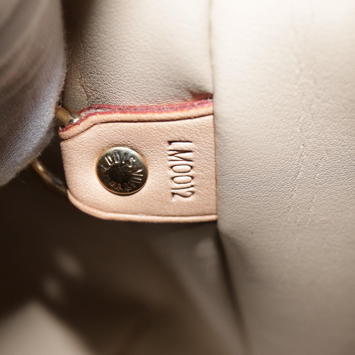 LOUIS VUITTON Monogram Vernis Houston Hand Bag Beige M91004 LV ep5657