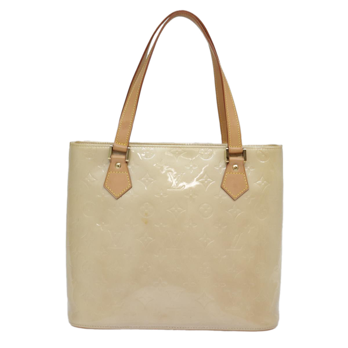 LOUIS VUITTON Monogram Vernis Houston Hand Bag Beige M91004 LV ep5657