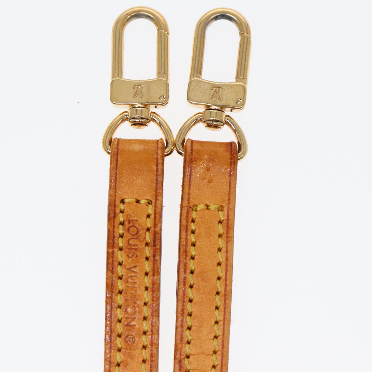 LOUIS VUITTON Shoulder Strap Leather 46.1"" Beige LV ep5672