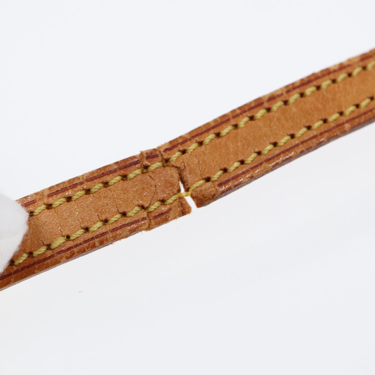 LOUIS VUITTON Shoulder Strap Leather 46.1"" Beige LV ep5672