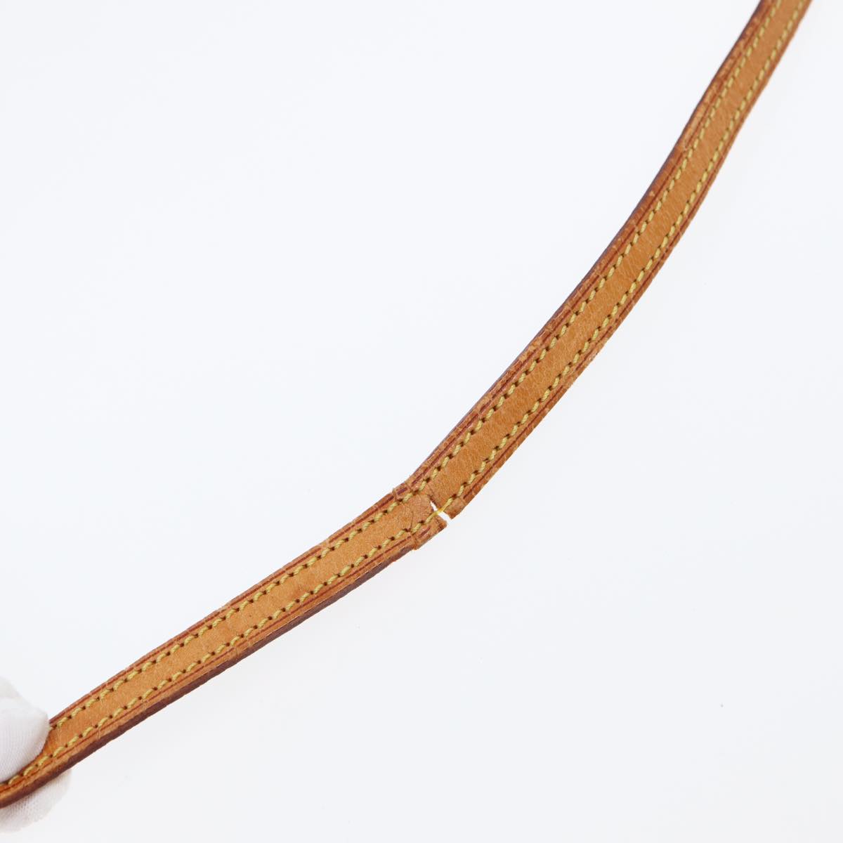 LOUIS VUITTON Shoulder Strap Leather 46.1"" Beige LV ep5672