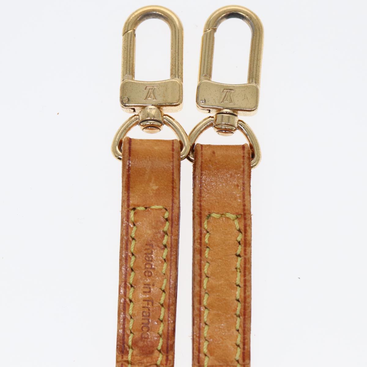 LOUIS VUITTON Shoulder Strap Leather 46.1"" Beige LV ep5672