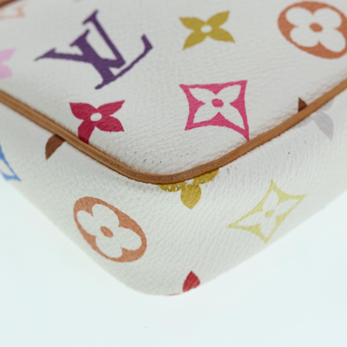 LOUIS VUITTON Monogram Multicolor Pochette Pouch White M92649 LV ep5710