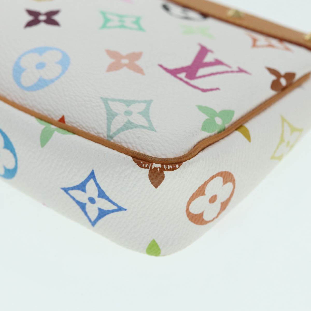 LOUIS VUITTON Monogram Multicolor Pochette Pouch White M92649 LV ep5710