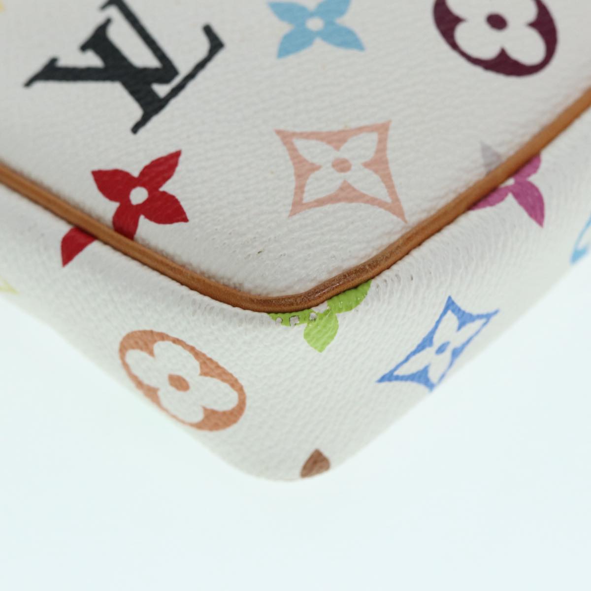 LOUIS VUITTON Monogram Multicolor Pochette Pouch White M92649 LV ep5710