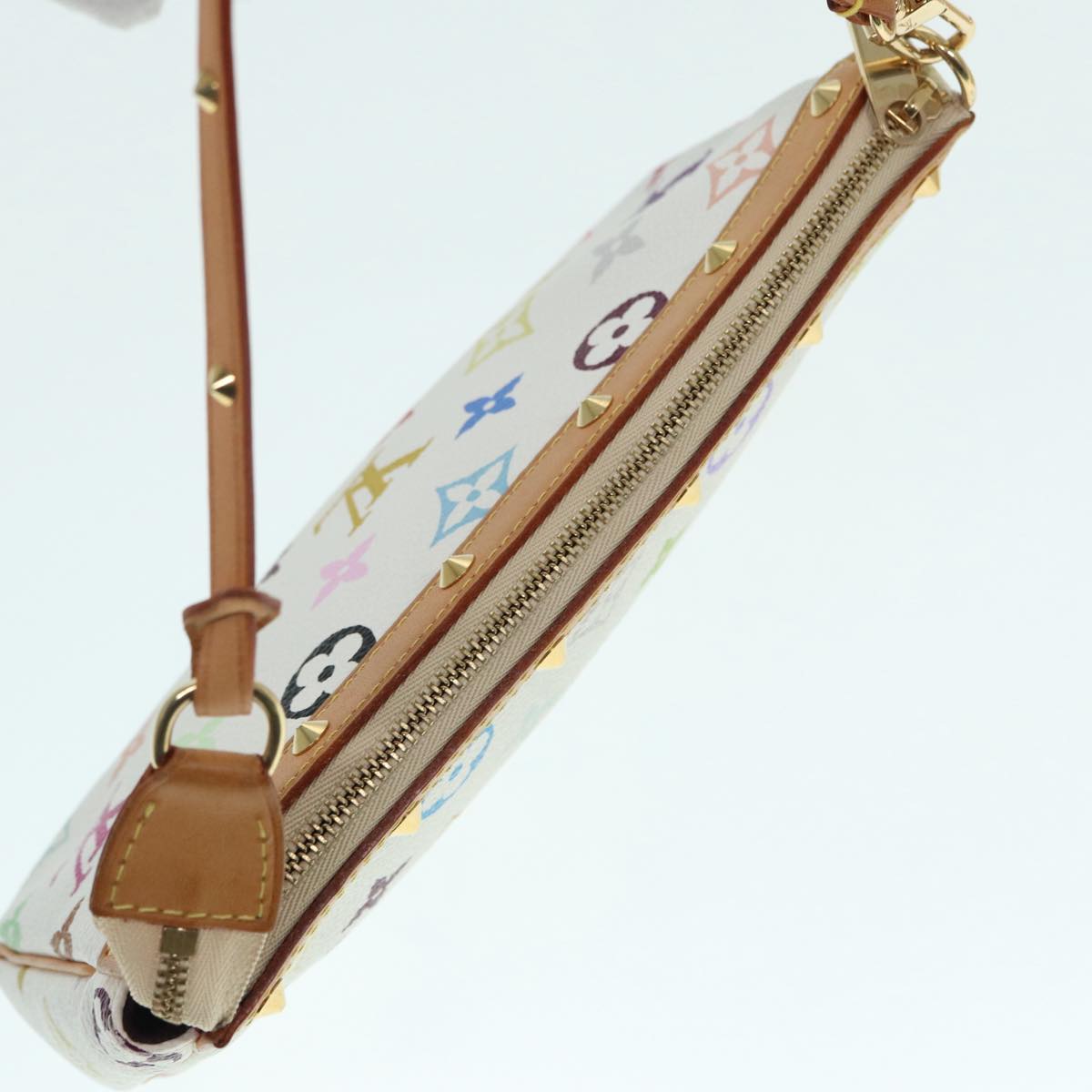 LOUIS VUITTON Monogram Multicolor Pochette Pouch White M92649 LV ep5710