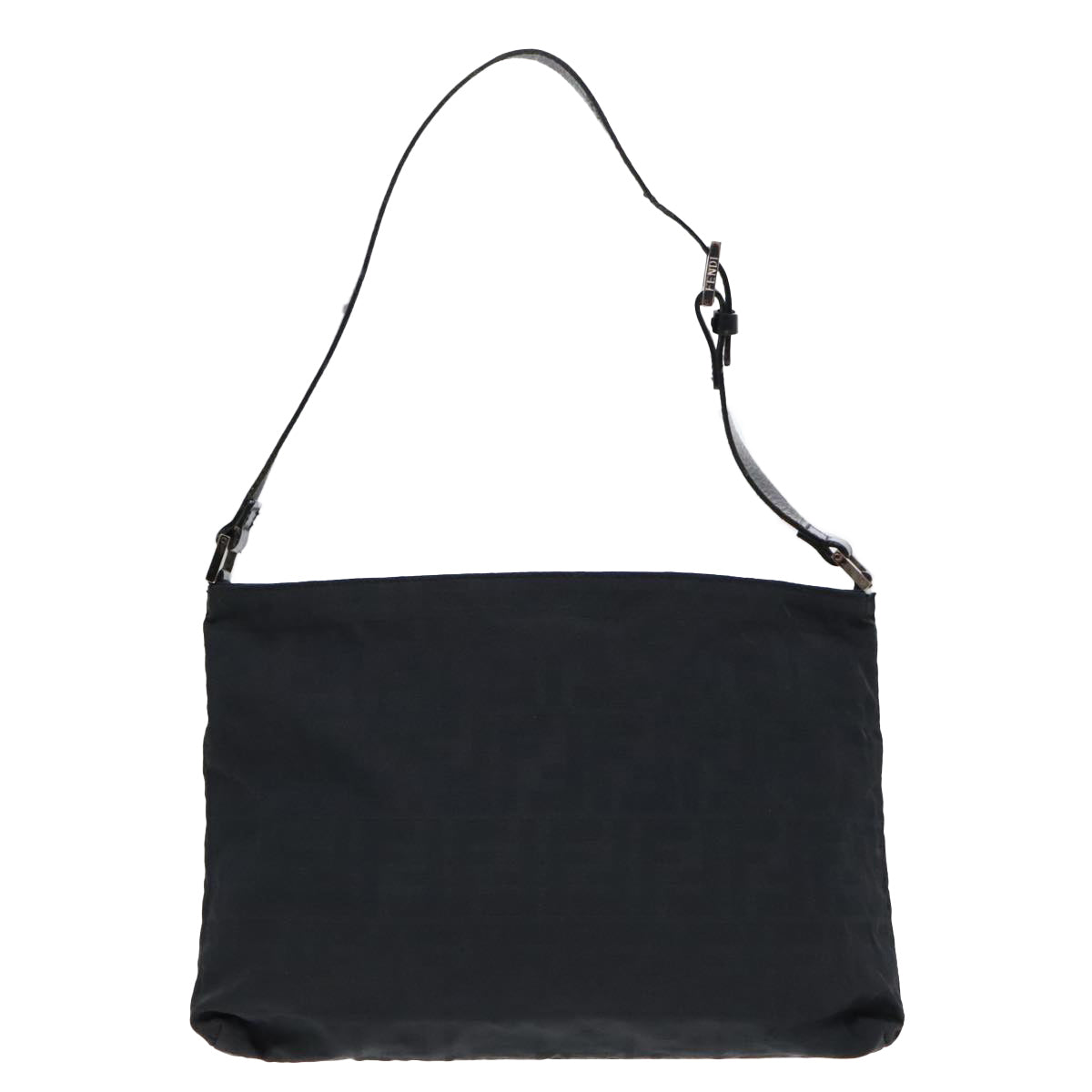 Luxury Fendi Zucca Canvas Shoulder Bag Silver Blackep5725