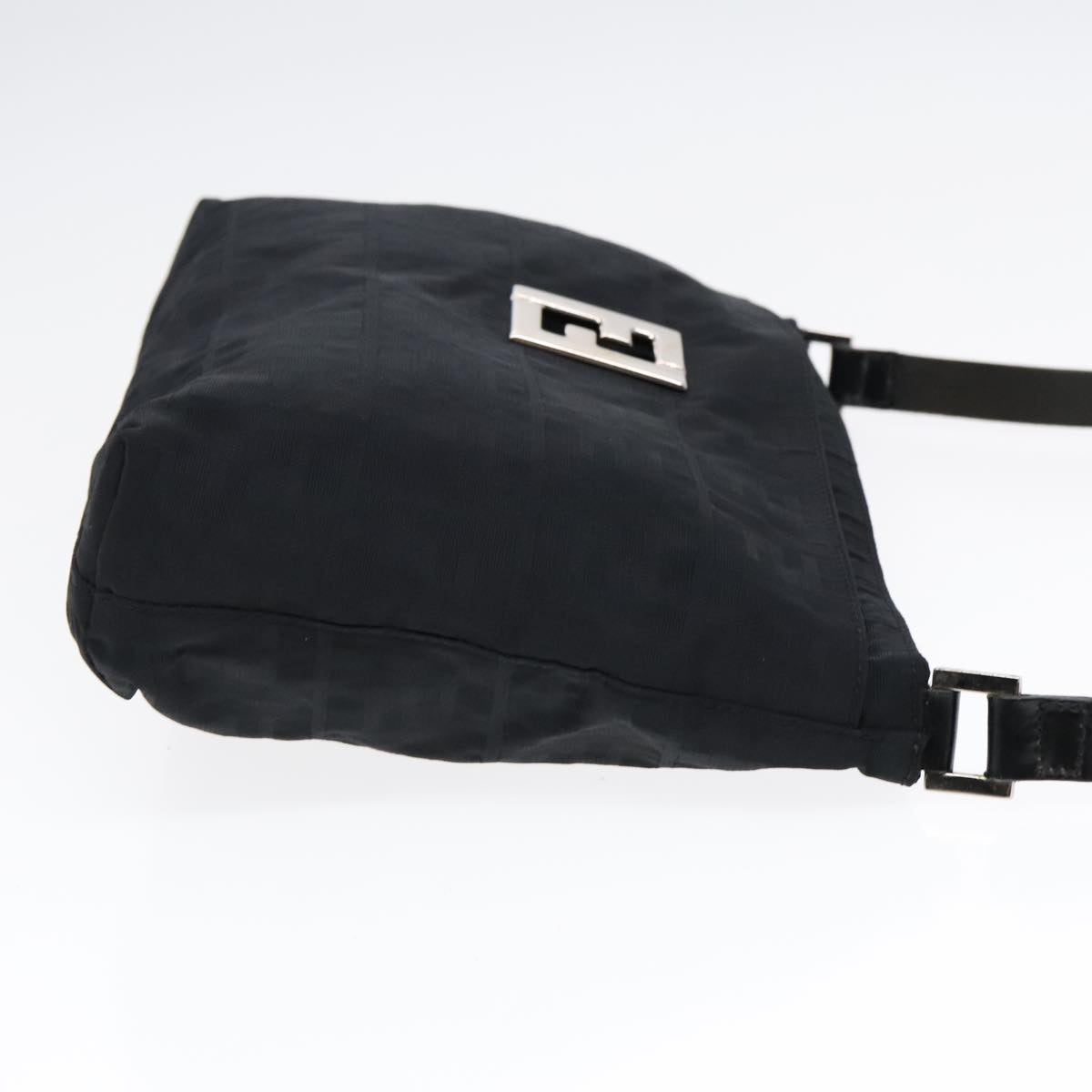 Luxury Fendi Zucca Canvas Shoulder Bag Silver Blackep5725