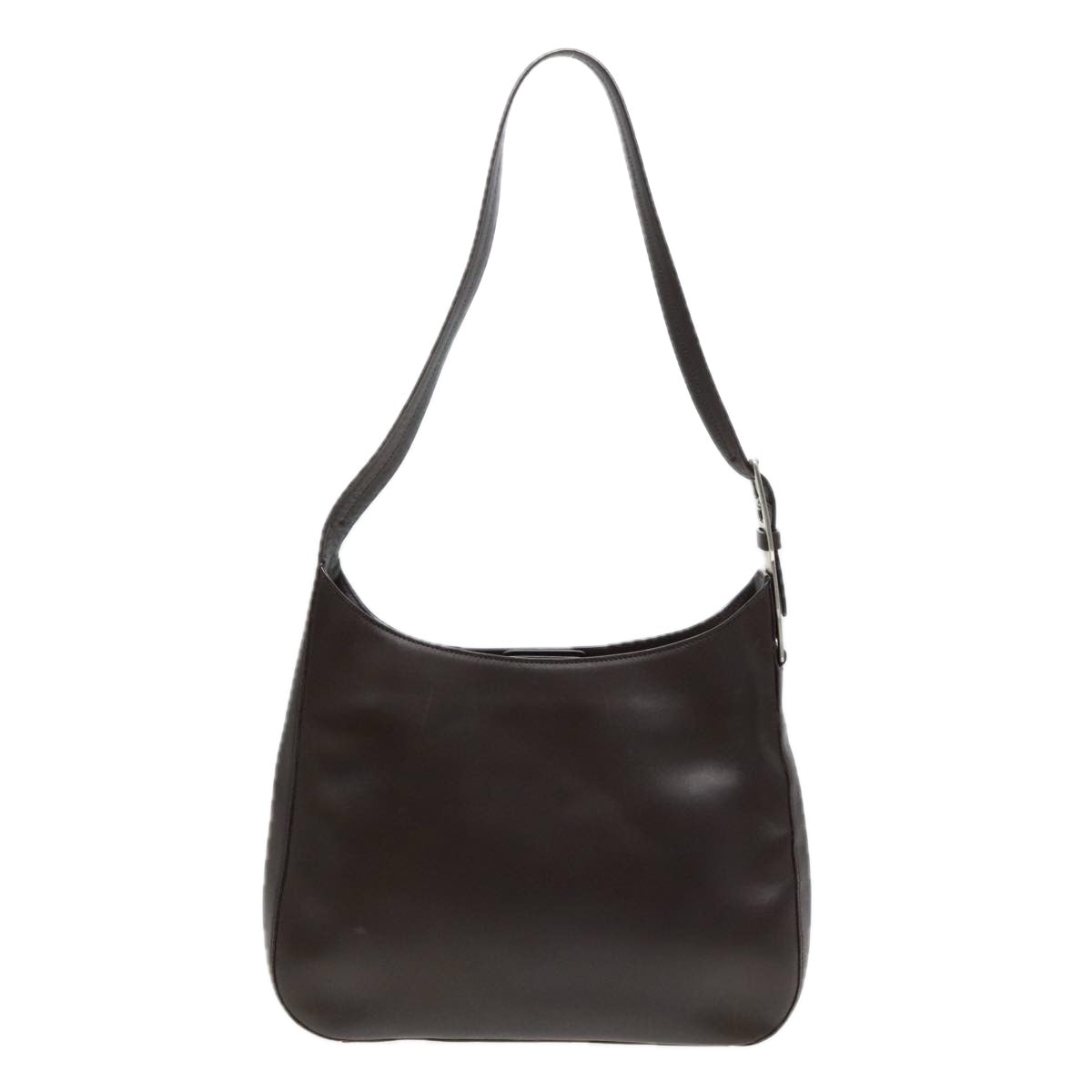 Luxury Prada Shoulder Bag Leather Brown Silver  ep5760