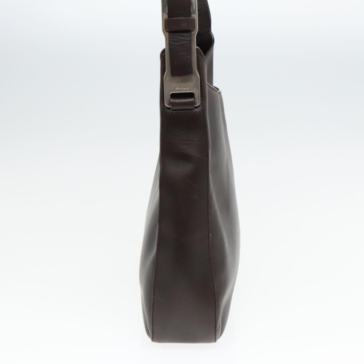 Luxury Prada Shoulder Bag Leather Brown Silver  ep5760