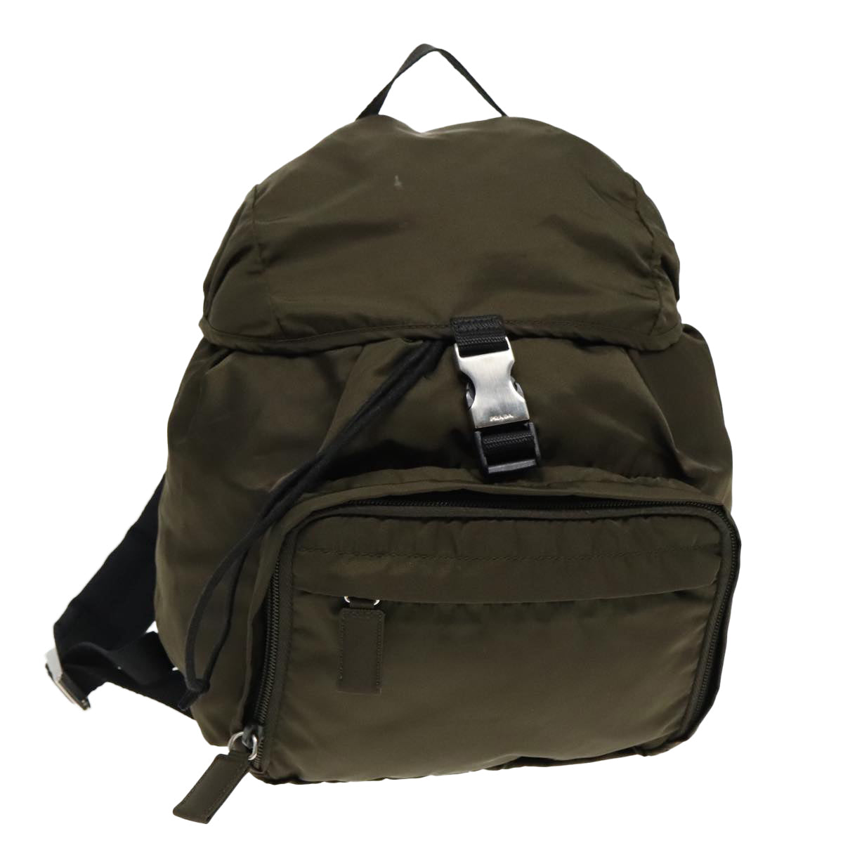 Luxury Prada Backpack Nylon Khaki Silver  ep5764