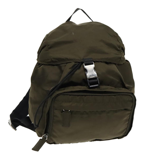 Luxury Prada Backpack Nylon Khaki Silver  ep5764