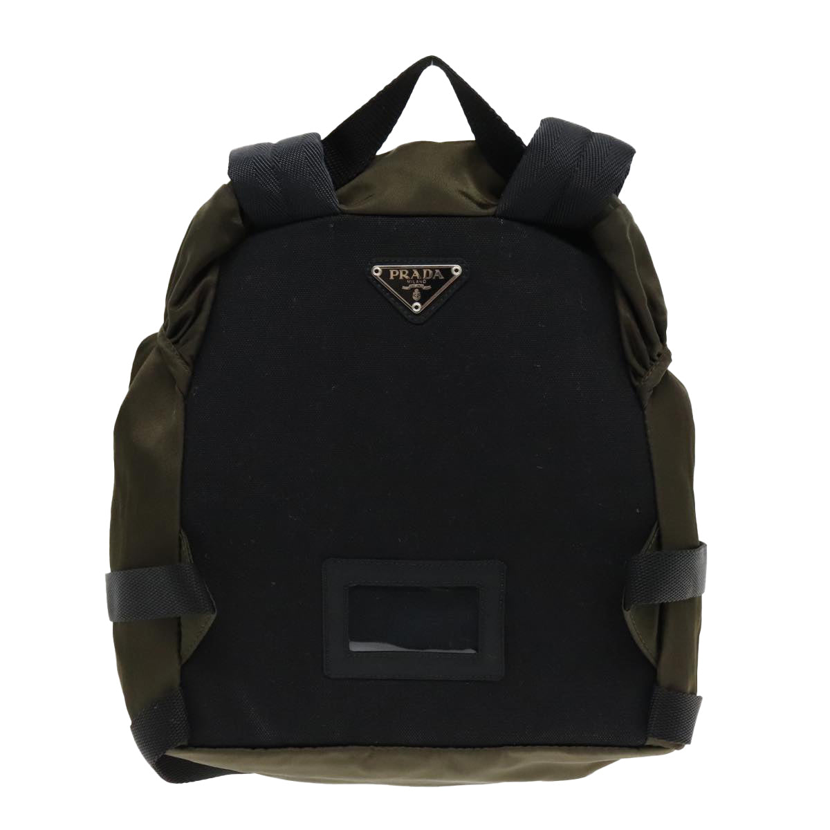 Luxury Prada Backpack Nylon Khaki Silver  ep5764