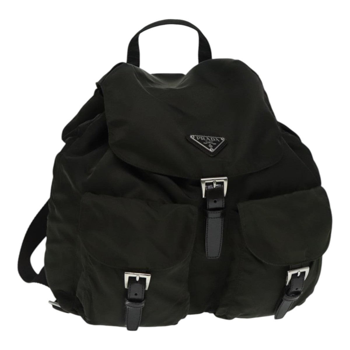 Luxury Prada Backpack Nylon Khaki Silver  ep5805