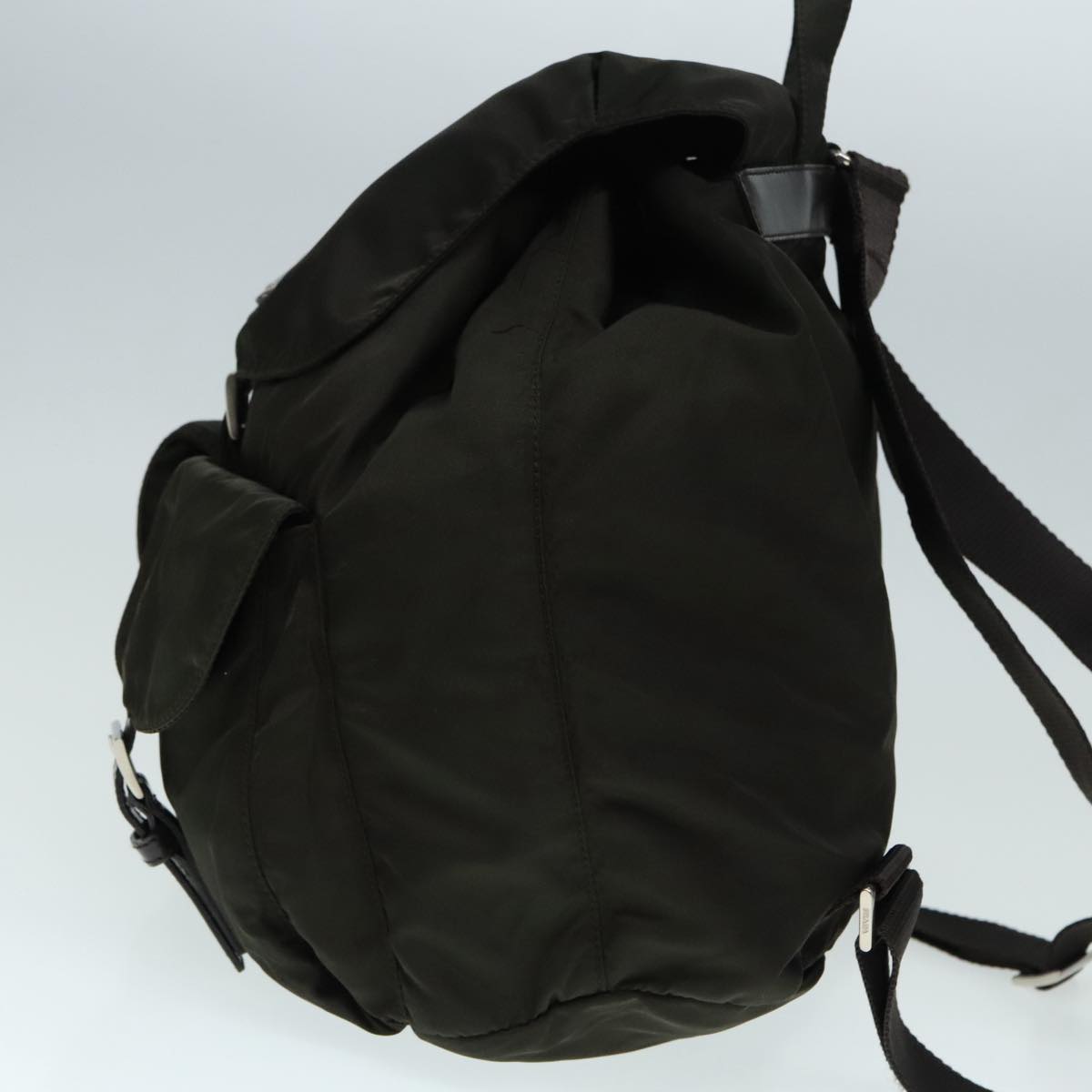 Luxury Prada Backpack Nylon Khaki Silver  ep5805