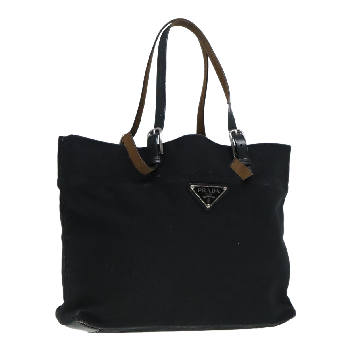 Luxury Prada Tote Bag Canvas Black Silver  ep5844