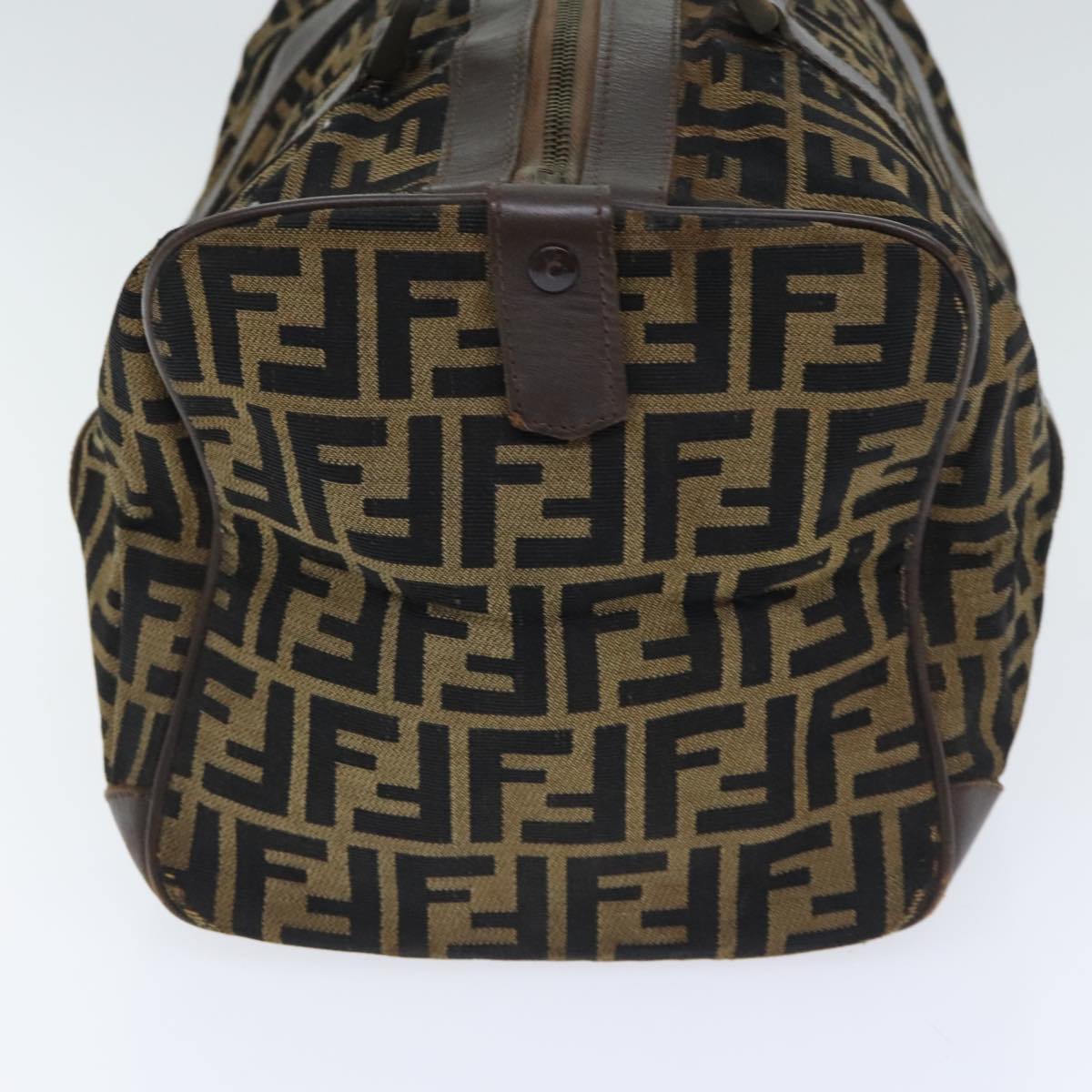 Luxury Fendi Zucca Canvas Boston Bag Brown Blackep5847