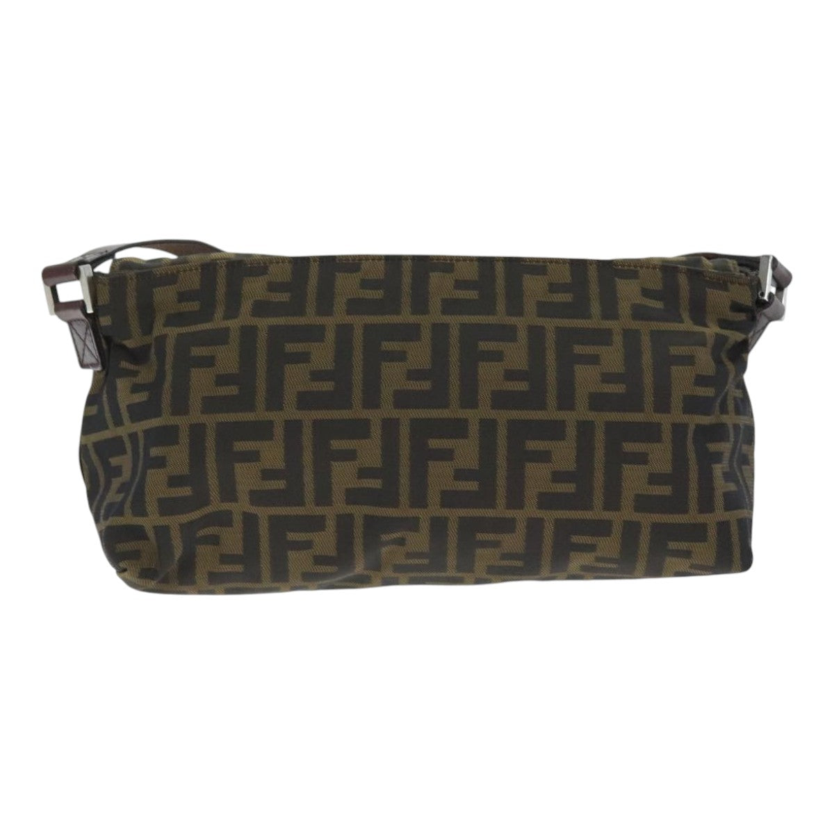 Luxury Fendi Zucca Canvas Shoulder Bag Brown Black Goldep5867
