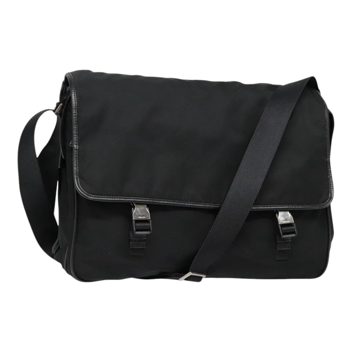 Luxury Prada Shoulder Bag Nylon Black Silver  ep5890
