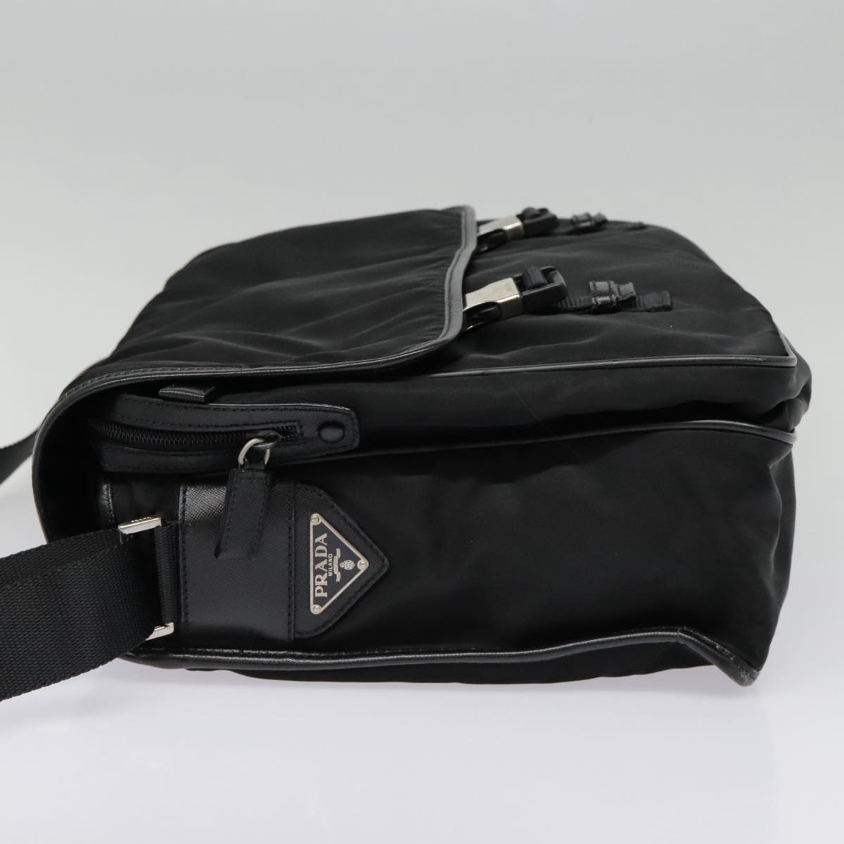 Luxury Prada Shoulder Bag Nylon Black Silver  ep5890