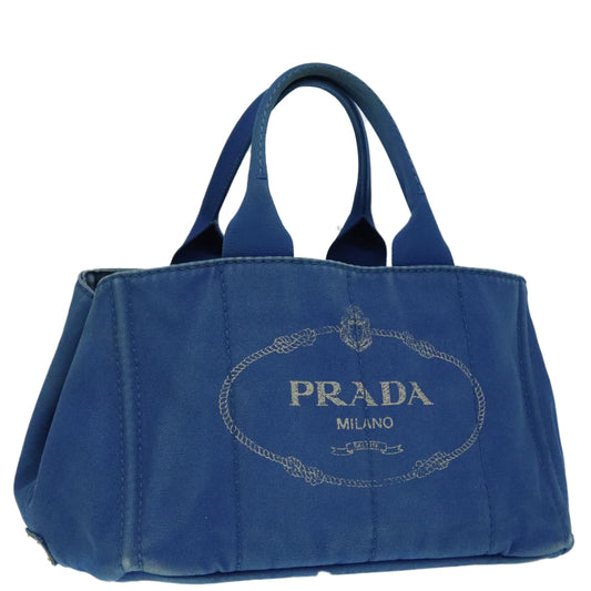 Luxury Prada Canapa MM Hand Bag Canvas Blue  ep6033