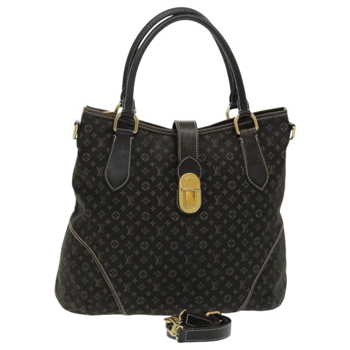 LOUIS VUITTON Monogram Idylle Elegy Hand Bag Black M56696 LV ep6074