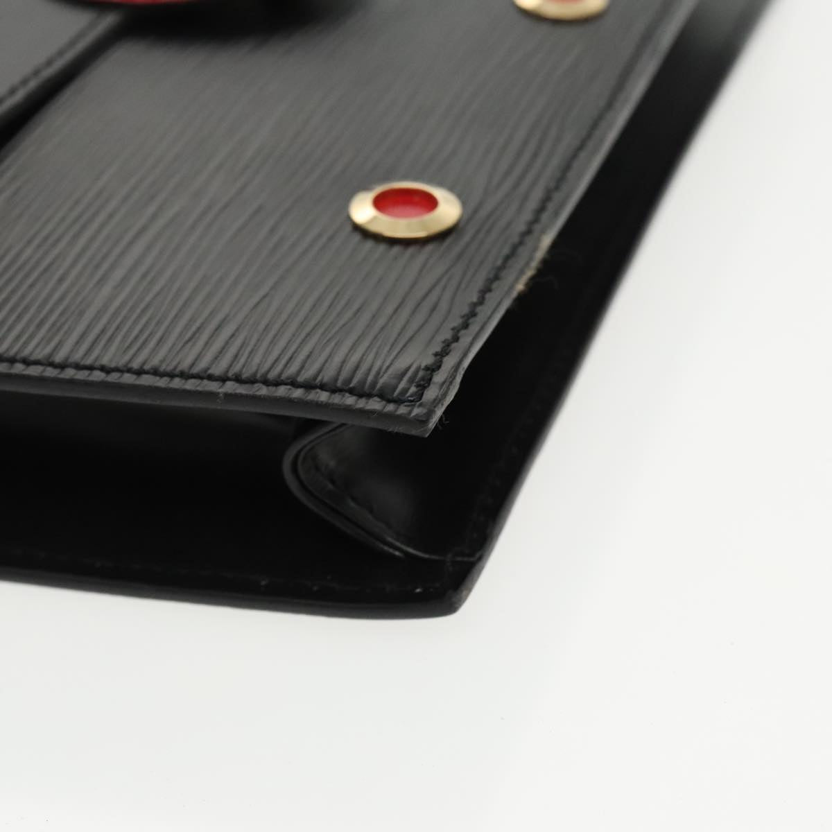 LOUIS VUITTON Epi Hublot Shoulder Bag Black Red M52557 LV ep6141