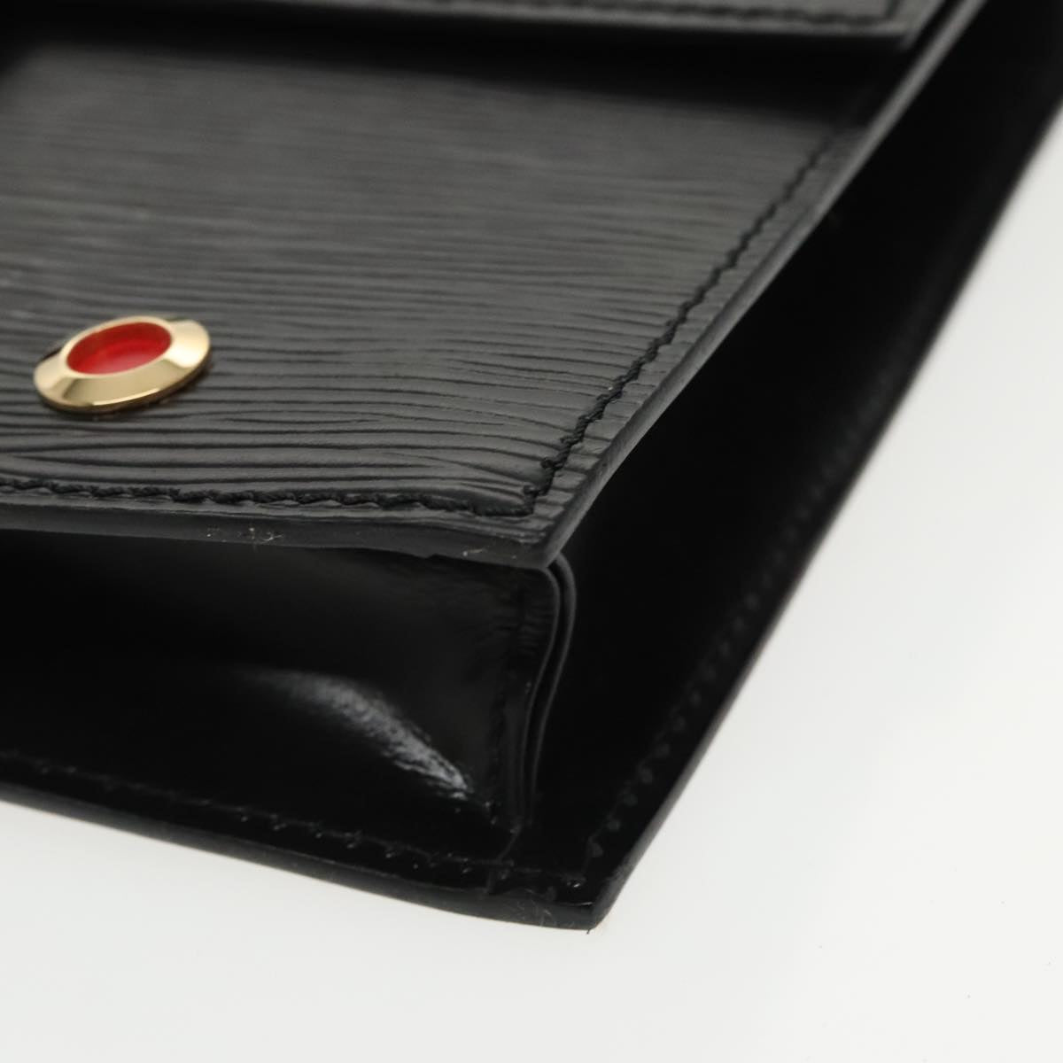 LOUIS VUITTON Epi Hublot Shoulder Bag Black Red M52557 LV ep6141