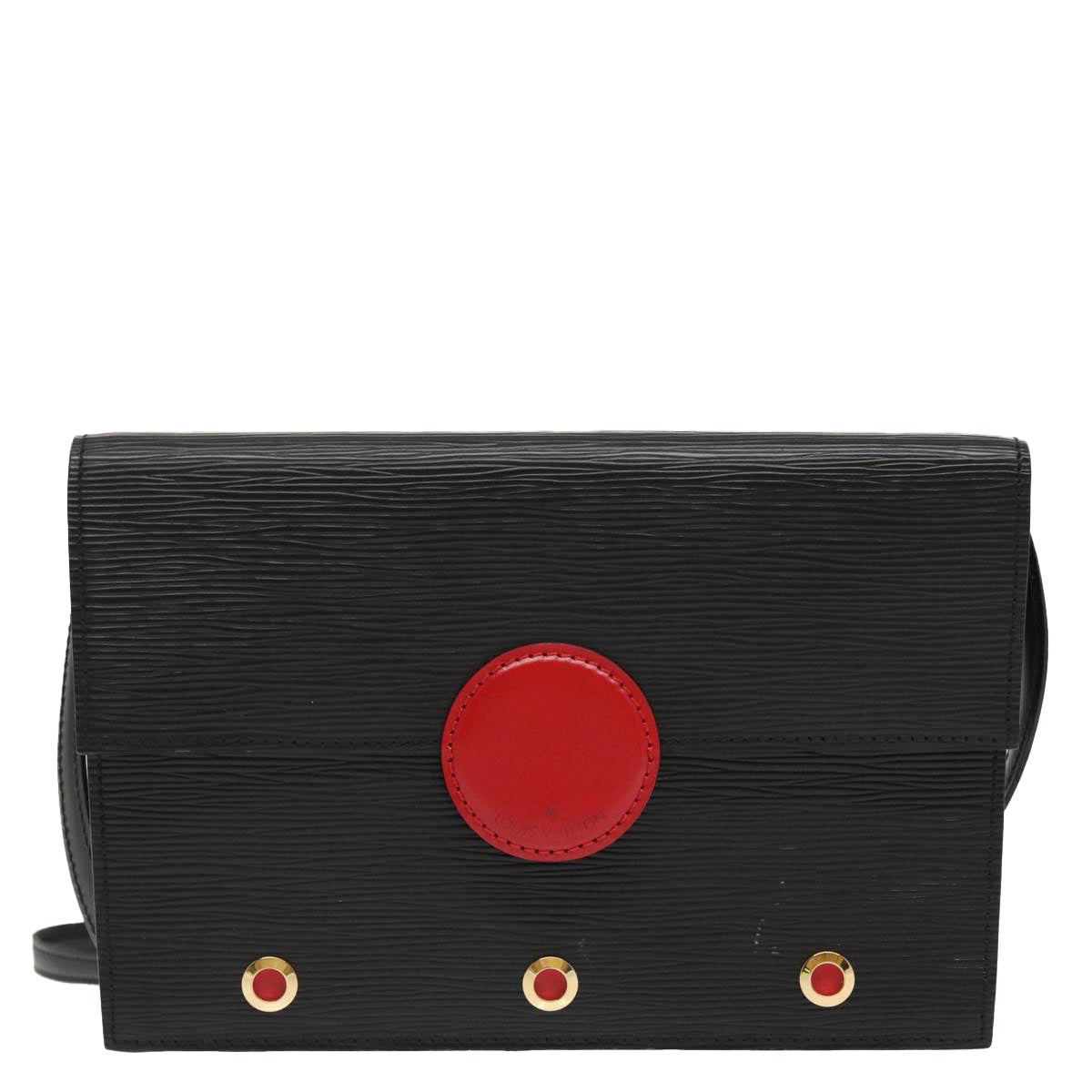 LOUIS VUITTON Epi Hublot Shoulder Bag Black Red M52557 LV ep6141