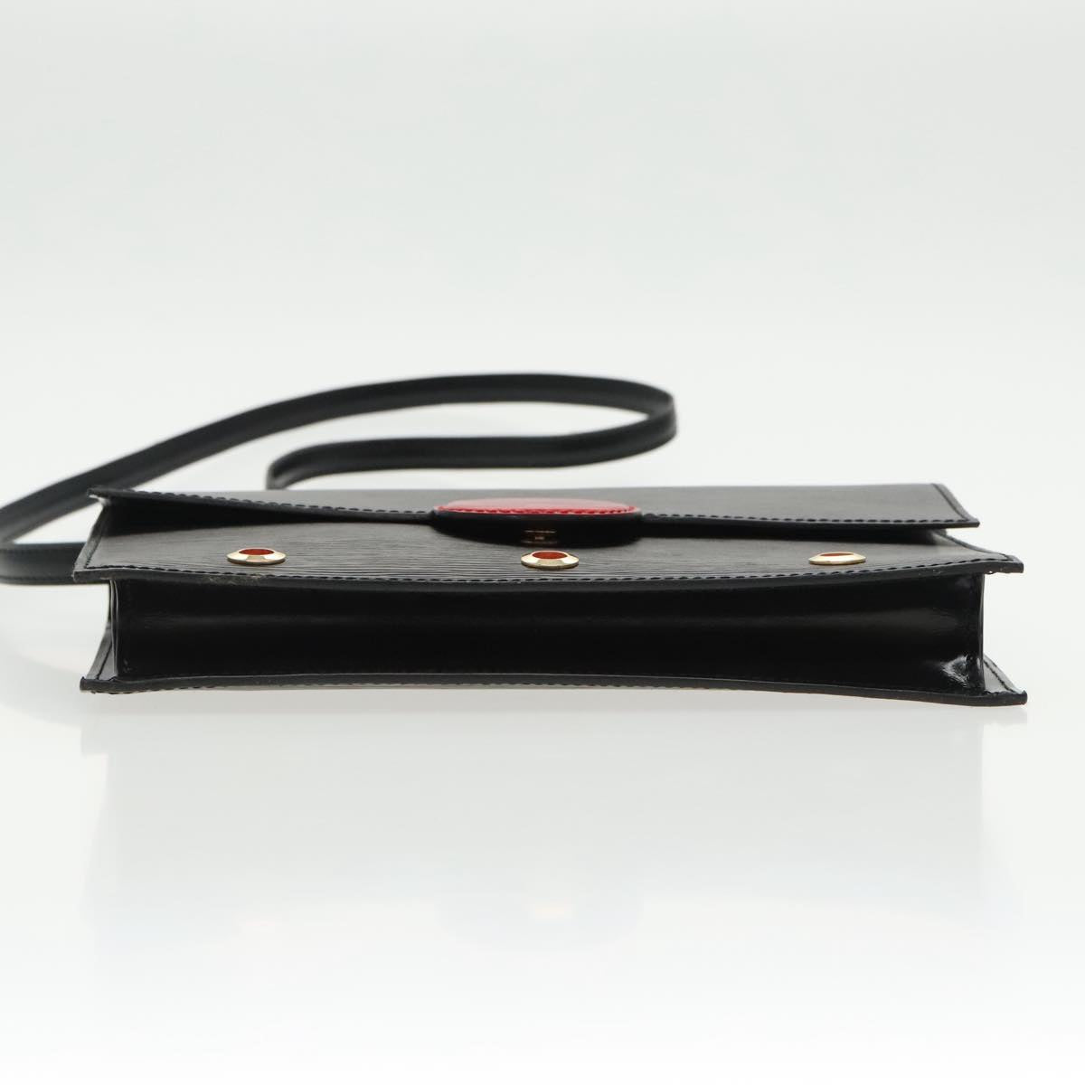 LOUIS VUITTON Epi Hublot Shoulder Bag Black Red M52557 LV ep6141