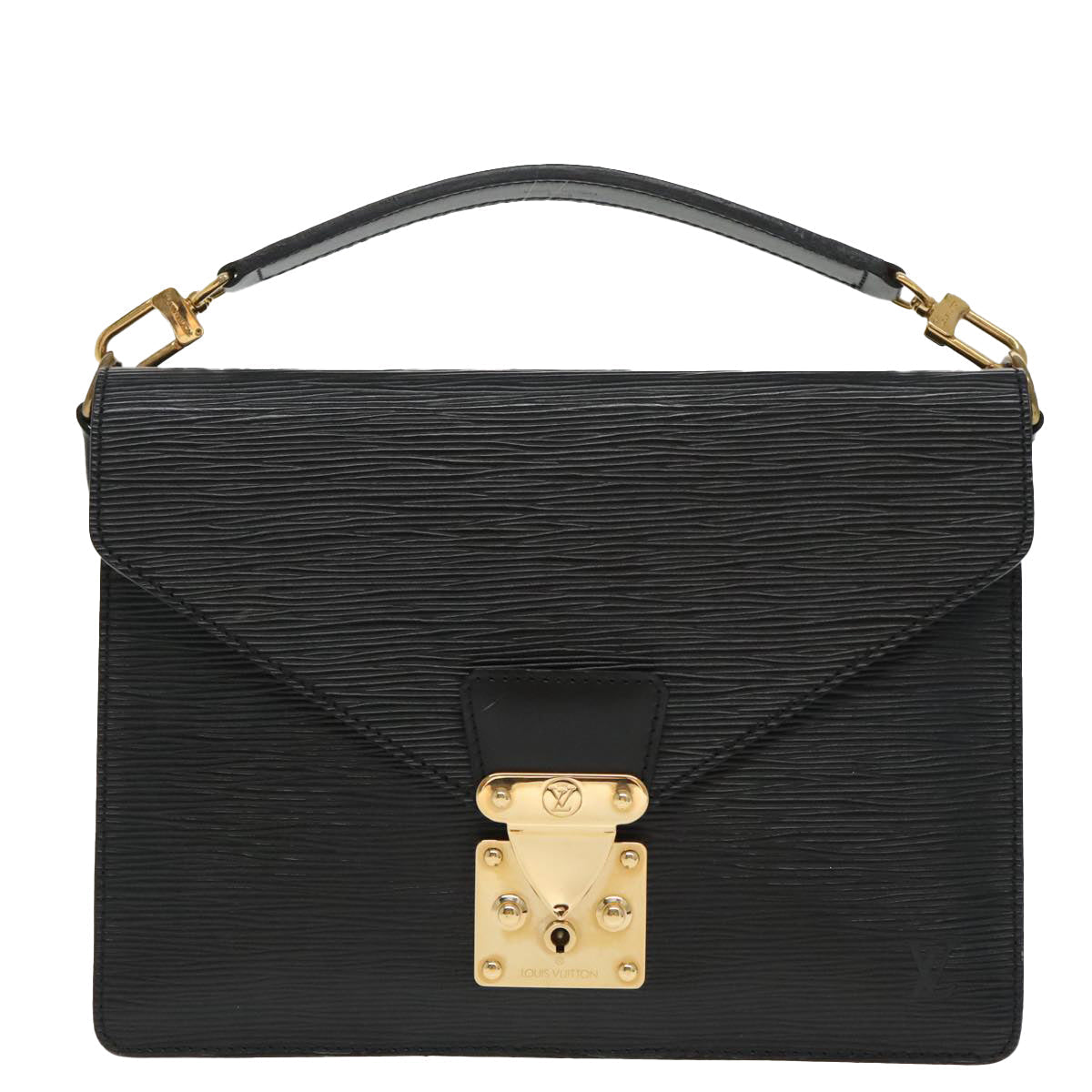 LOUIS VUITTON Epi Biface Clutch Bag Black M52322 LV ep6245