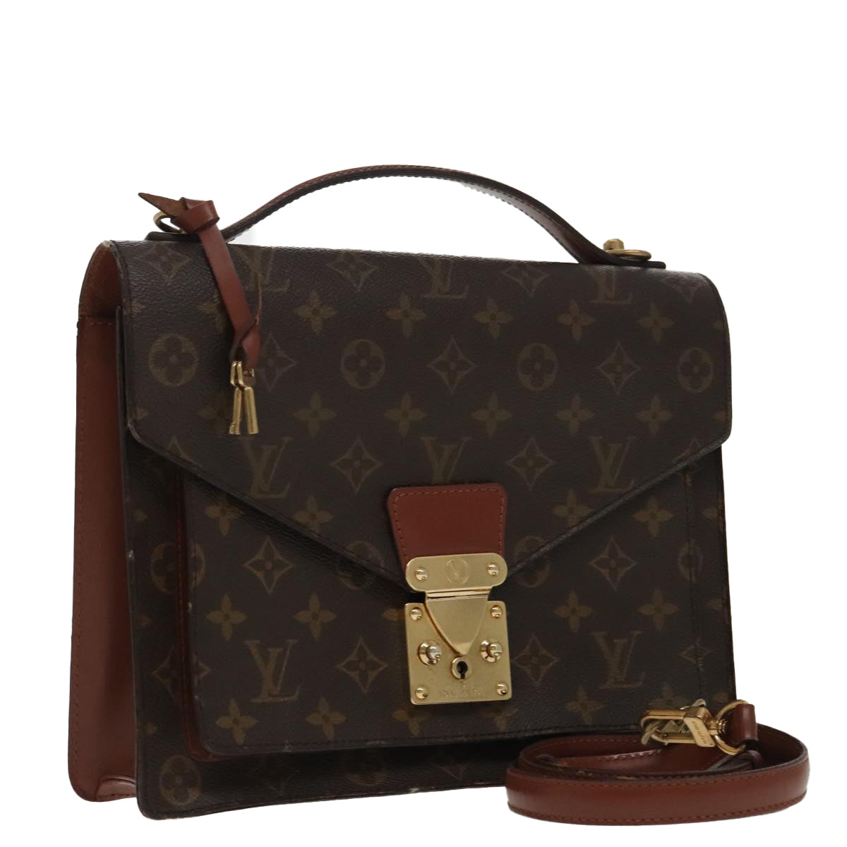 LOUIS VUITTON Monogram Monceau 28 Hand Bag 2way M51185 LV ep6262
