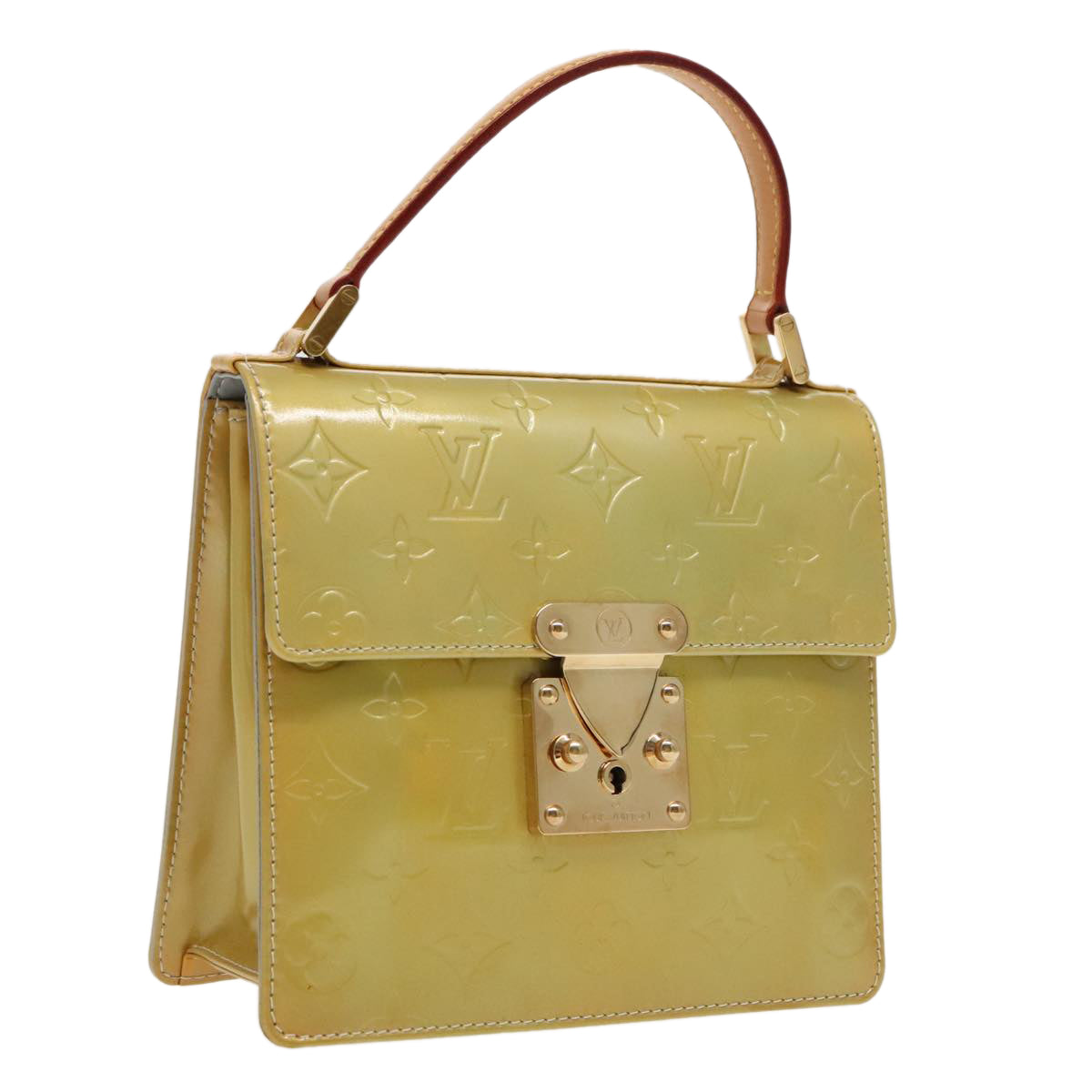 LOUIS VUITTON Monogram Vernis Spring Street Hand Bag Gris M91029 LV ep6270