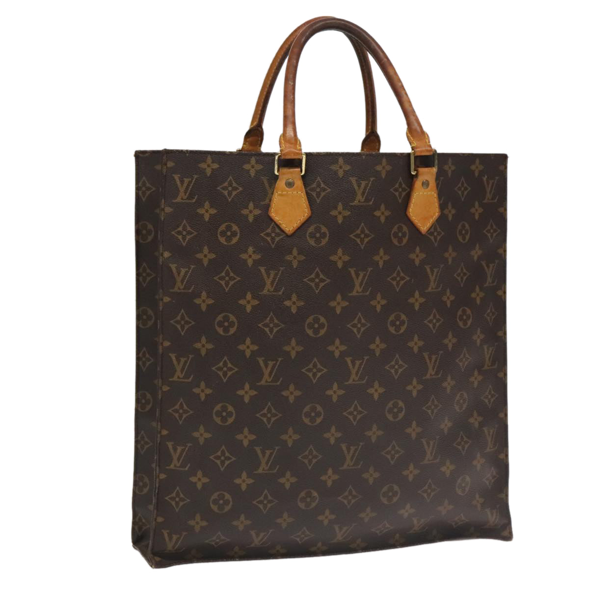 LOUIS VUITTON Monogram Sac Plat Hand Bag M51140 LV ep6272