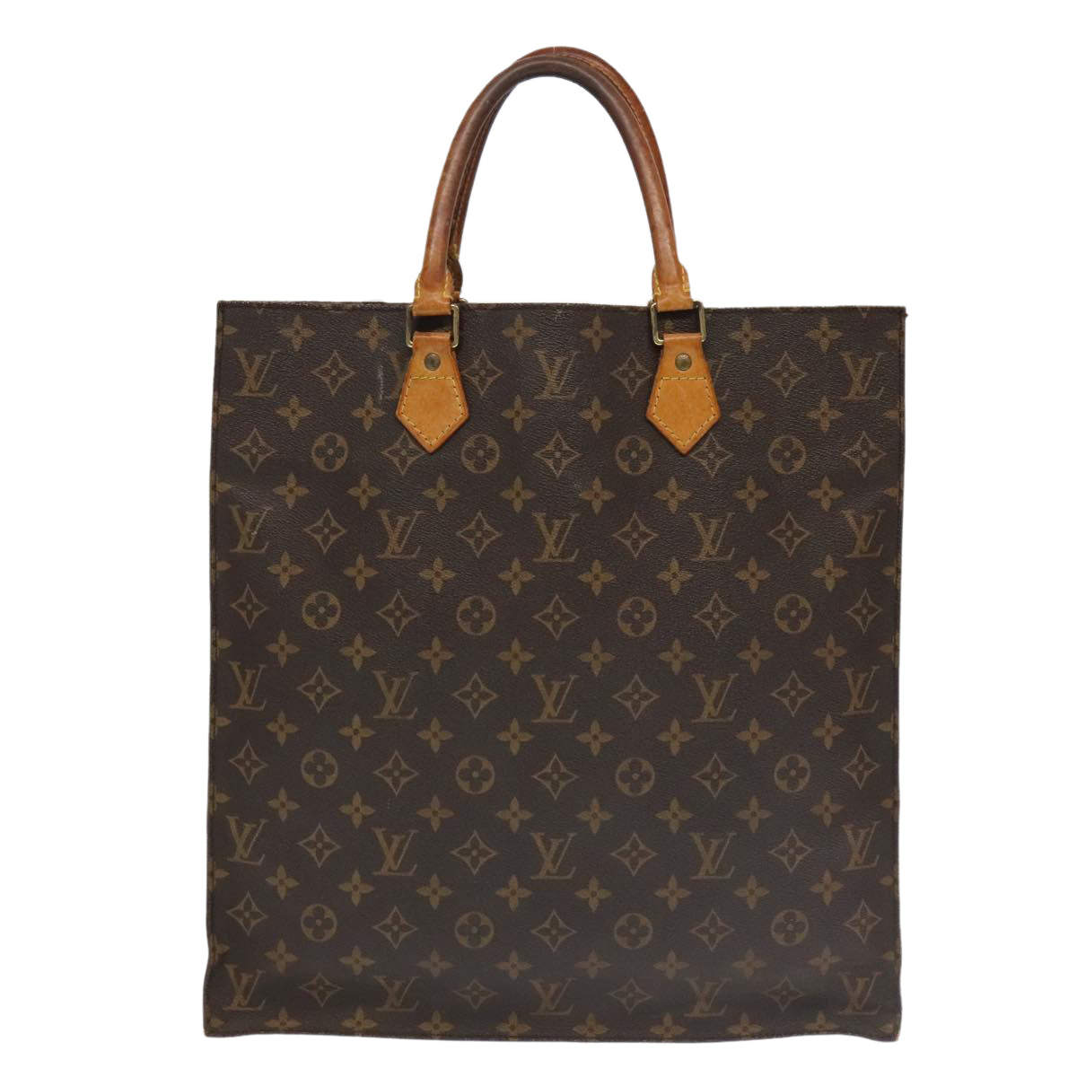 LOUIS VUITTON Monogram Sac Plat Hand Bag M51140 LV ep6272