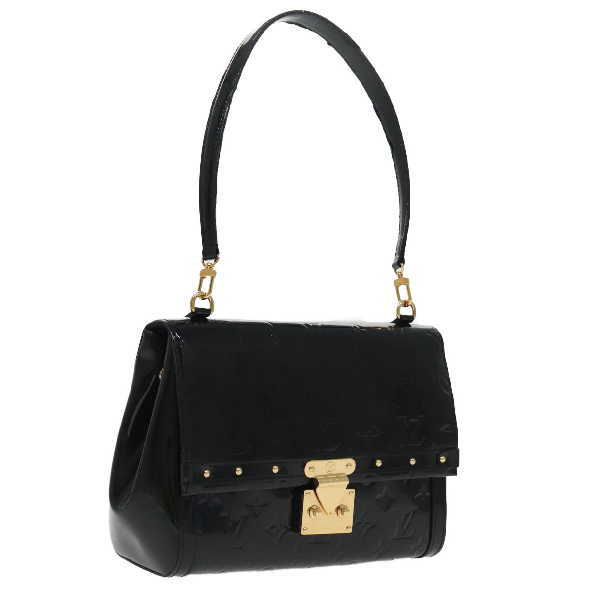 LOUIS VUITTON Vernis Venice Hand Bag Noir Manetic M90275 LV ep6276