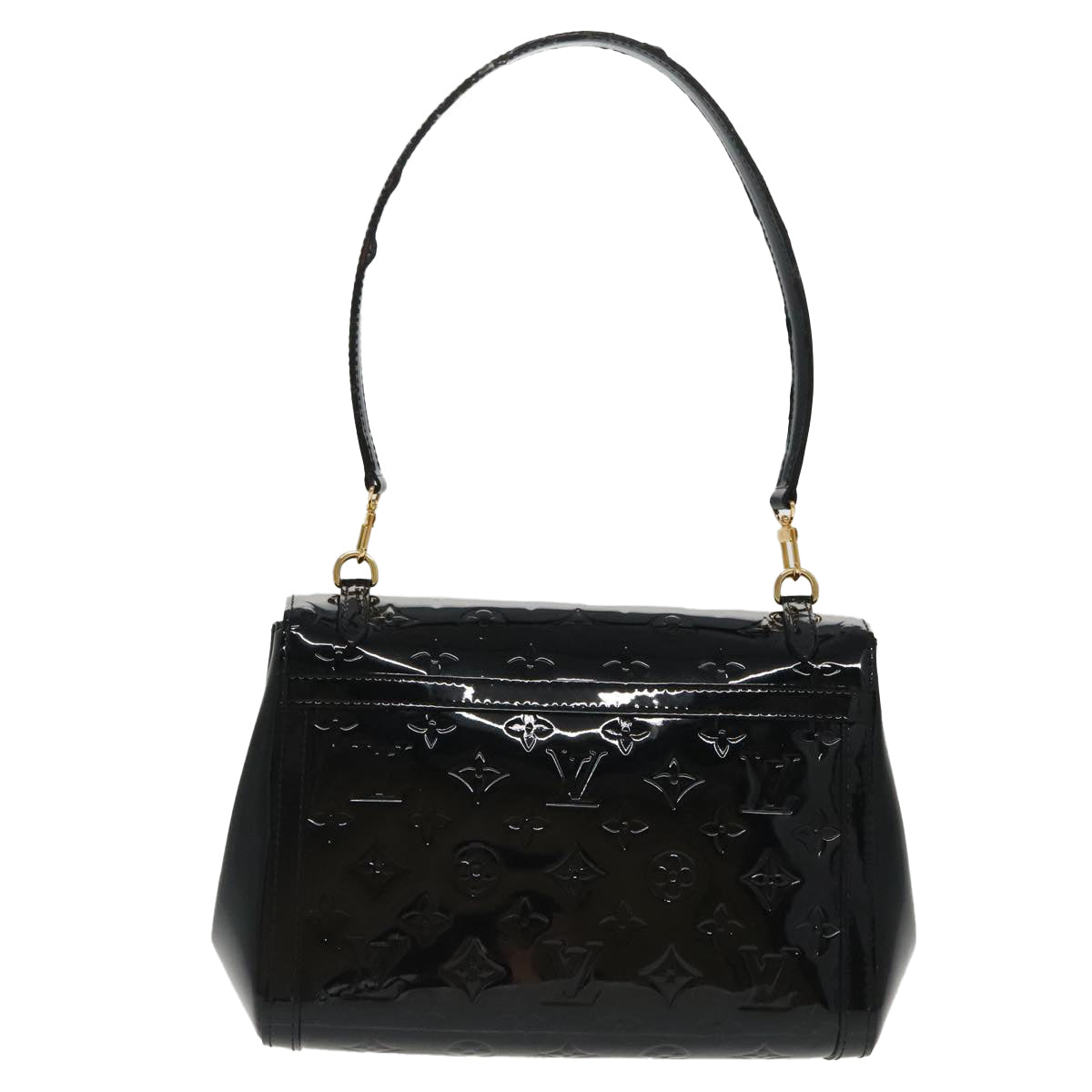 LOUIS VUITTON Vernis Venice Hand Bag Noir Manetic M90275 LV ep6276