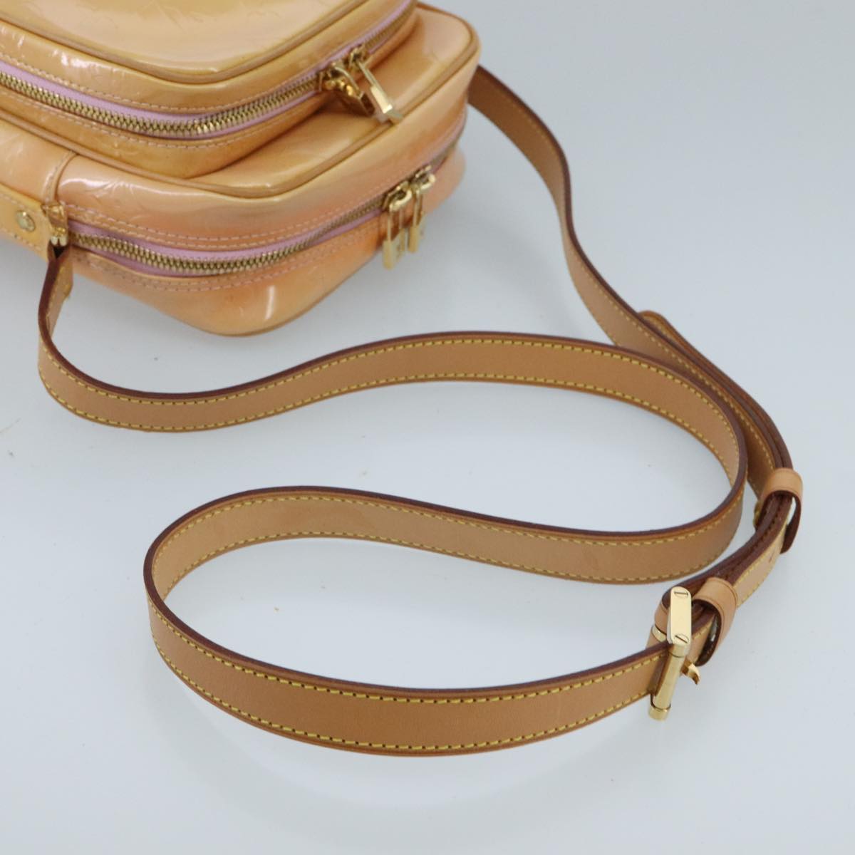 LOUIS VUITTON Monogram Vernis Wooster Bag Marshmallow Pink M91037 ep6329