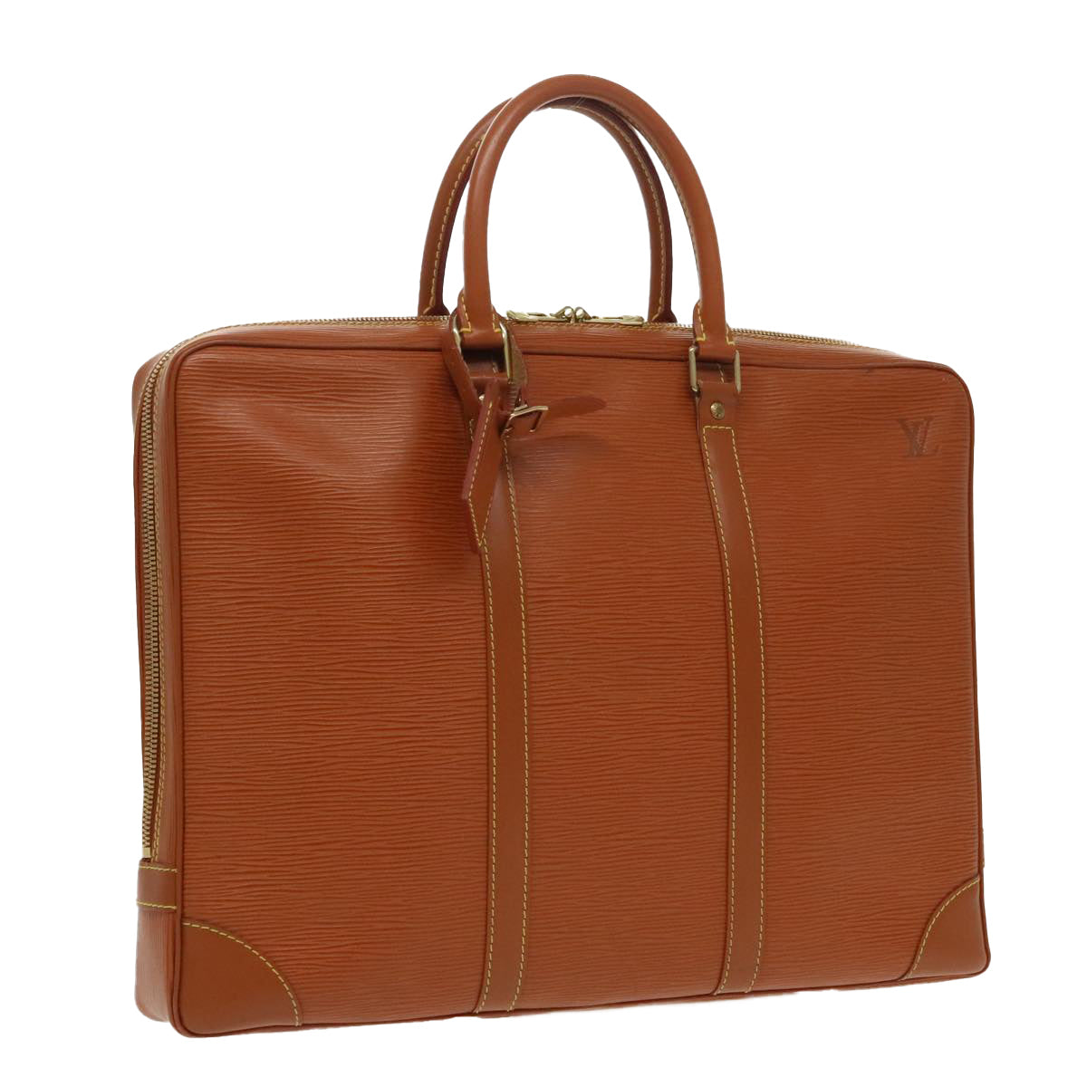 LOUIS VUITTON Epi Porte Documents Voyage Bag Zipangu Gold M54478 LV ep6345
