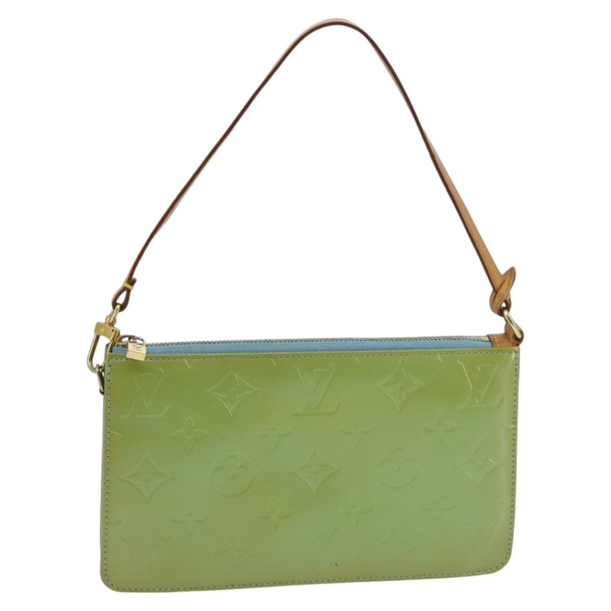 LOUIS VUITTON Monogram Vernis Lexington Pouch Baby Blue M91011 LV ep6393