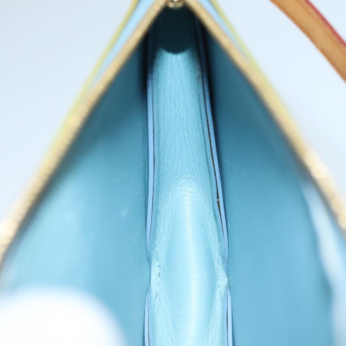 LOUIS VUITTON Monogram Vernis Lexington Pouch Baby Blue M91011 LV ep6393