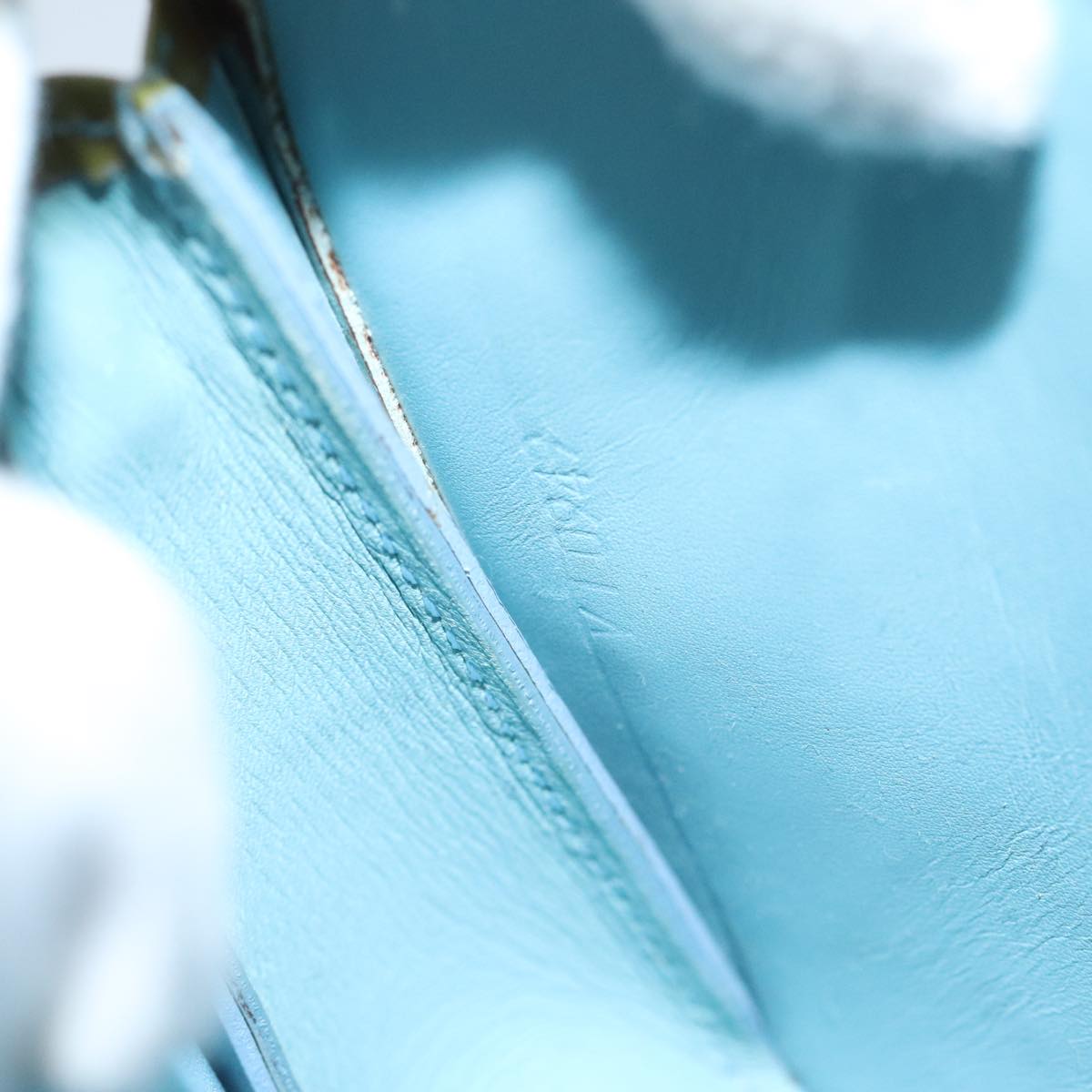 LOUIS VUITTON Monogram Vernis Lexington Pouch Baby Blue M91011 LV ep6393