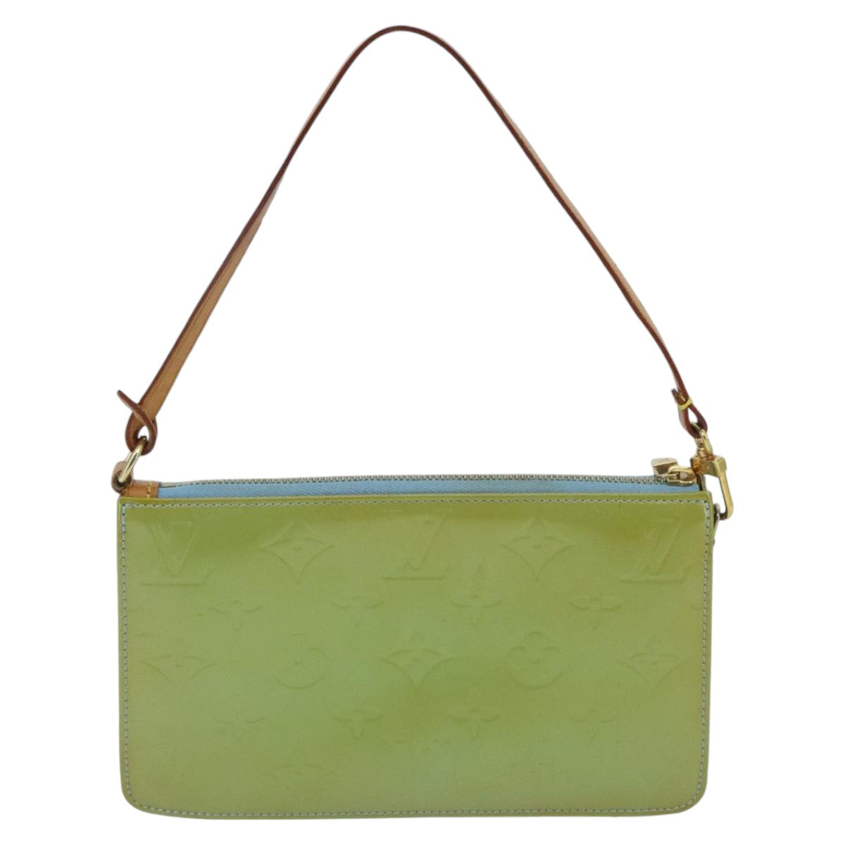 LOUIS VUITTON Monogram Vernis Lexington Pouch Baby Blue M91011 LV ep6393