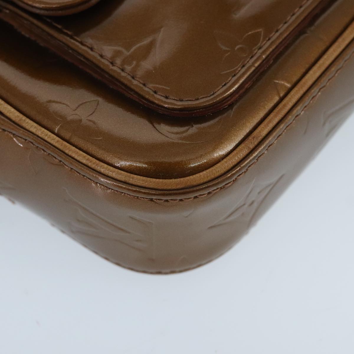 LOUIS VUITTON Monogram Vernis Christy MM Shoulder Bag Bronze M91109 ep6394