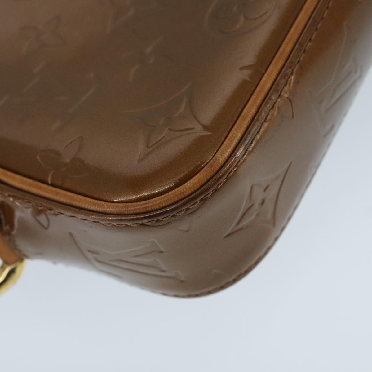 LOUIS VUITTON Monogram Vernis Christy MM Shoulder Bag Bronze M91109 ep6394